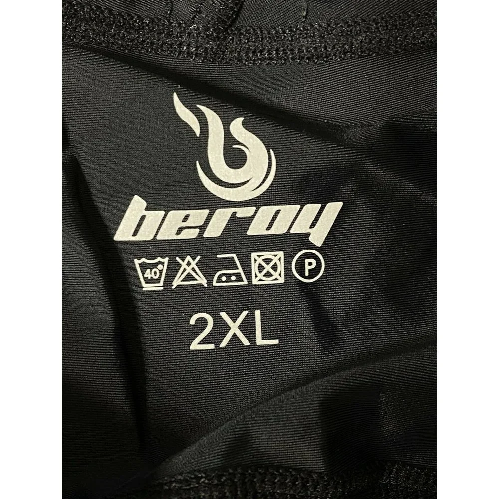 NWT Beroy 2XL Cycling Shorts padded Black Blue Women’s Plus - Picture 3 of 9